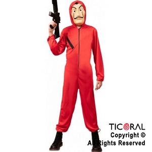 DISFRAZ LA CASA DE PAPEL CON MASCARA ADULTO TALLE L (GY-101528)